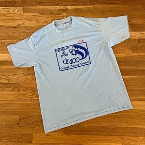 Vintage 80s Baby Blue 50/50 Orange County, CA Single-Stitch T-Shirt - XXL